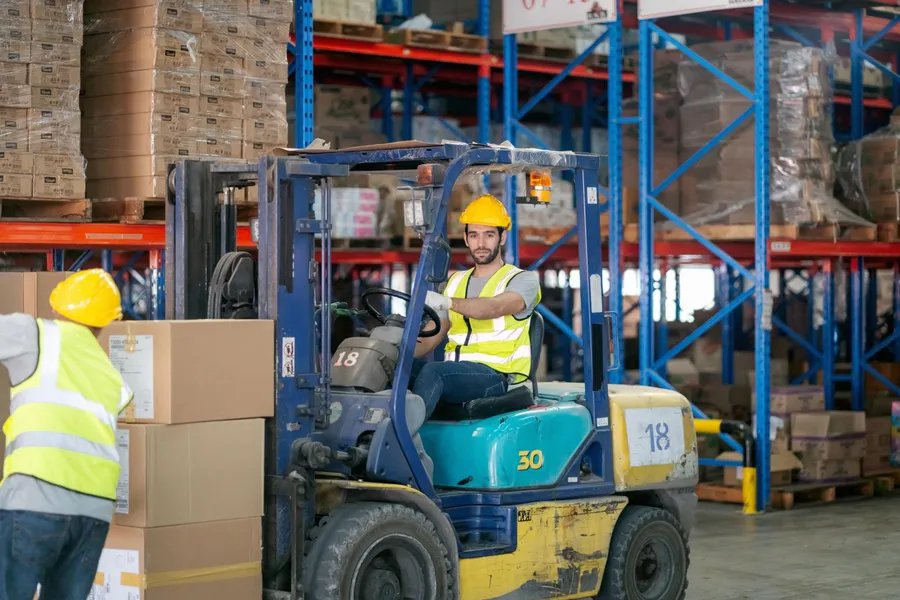 Driver and logistics worker